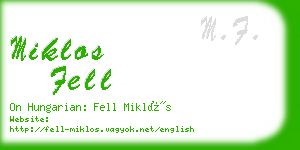 miklos fell business card